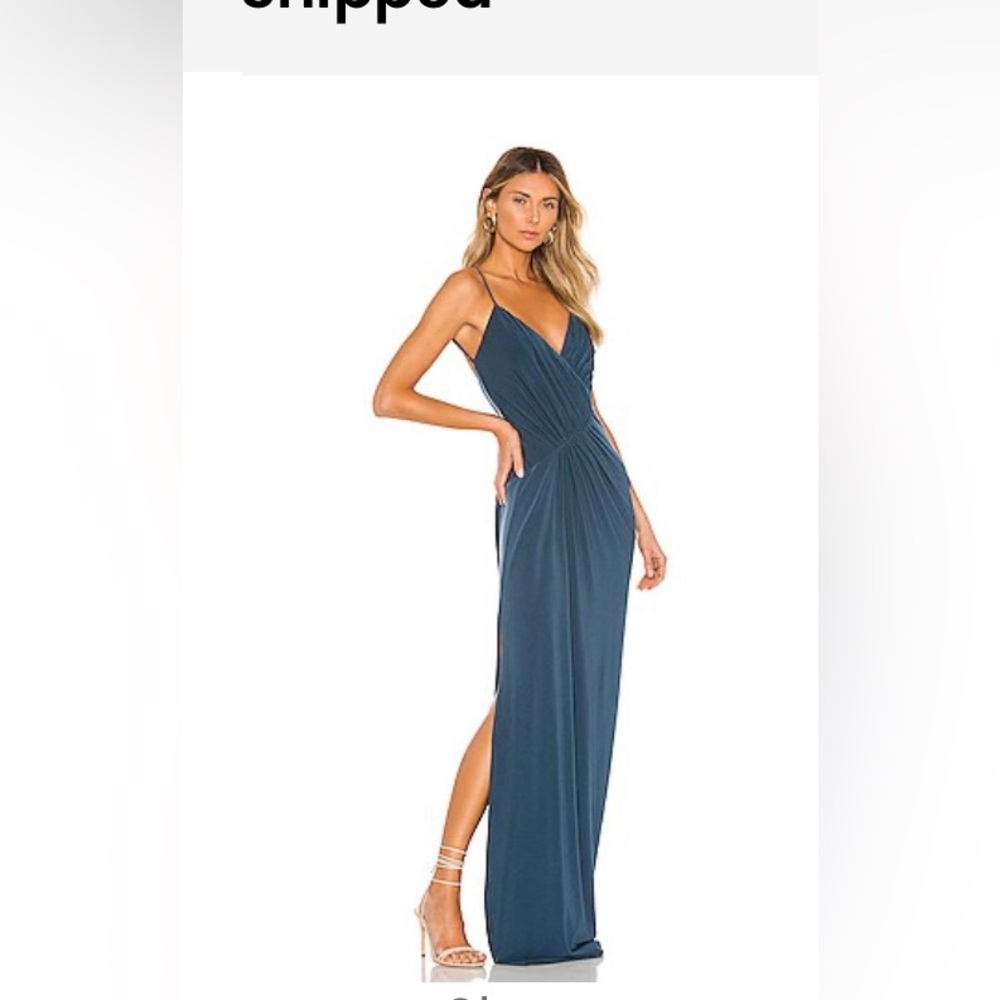 REVOLVE Katie May Making Moves Peacock - Backless Blue Gown